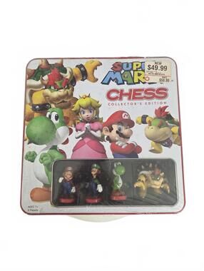 Super Mario Bros Chess Collector's Edition Board Game Tin Sealed NIB USAopoly